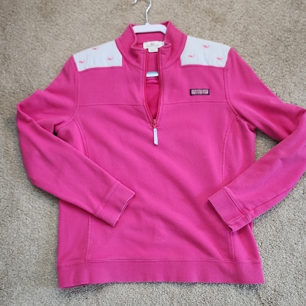 Vineyard Vines Pink Quarter-Zip Sweatshirt